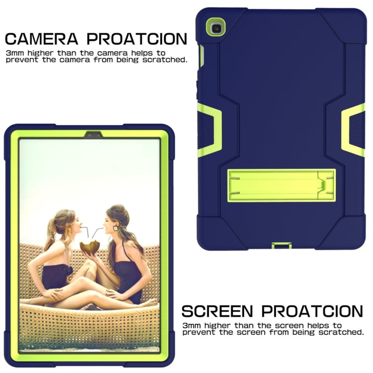 For Galaxy Tab S5e T720 Contrast Color Silicone + PC Combination Case with Holder