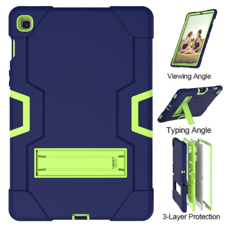 For Galaxy Tab S5e T720 Contrast Color Silicone + PC Combination Case with Holder