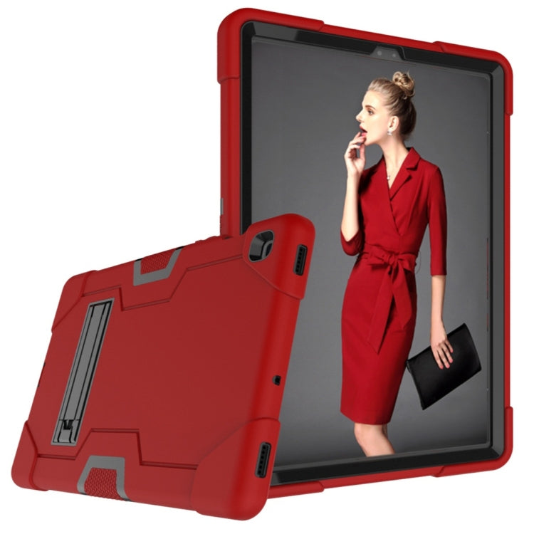For Galaxy Tab S5e T720 Contrast Color Silicone + PC Combination Case with Holder