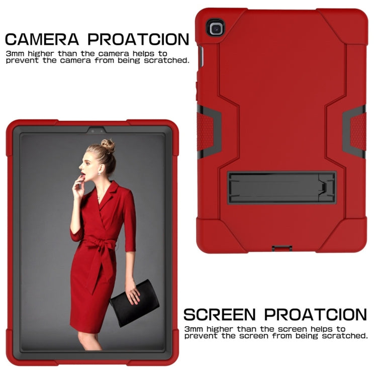 For Galaxy Tab S5e T720 Contrast Color Silicone + PC Combination Case with Holder