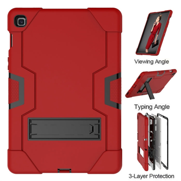 For Galaxy Tab S5e T720 Contrast Color Silicone + PC Combination Case with Holder