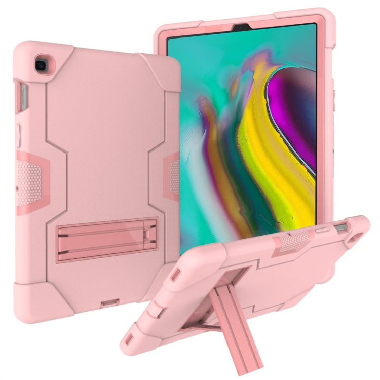 For Galaxy Tab S5e T720 Contrast Color Silicone + PC Combination Case with Holder