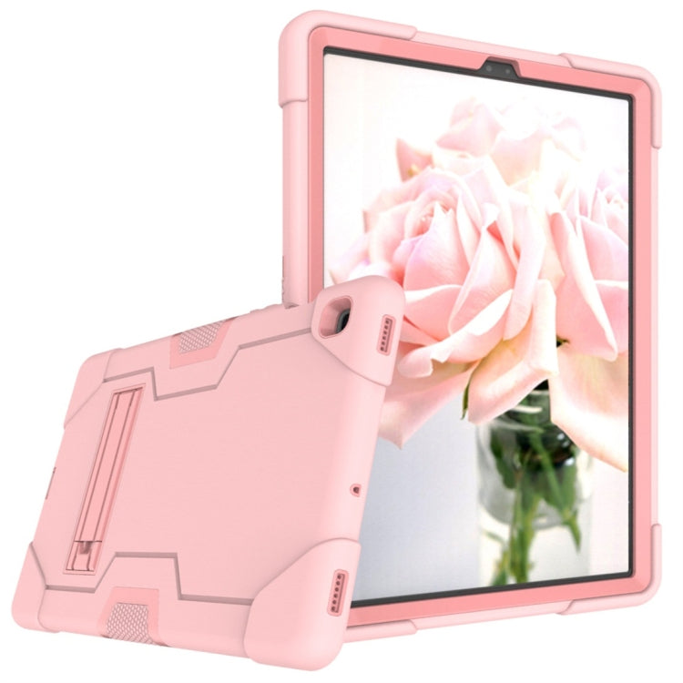 For Galaxy Tab S5e T720 Contrast Color Silicone + PC Combination Case with Holder