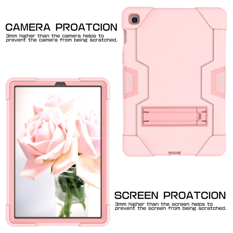 For Galaxy Tab S5e T720 Contrast Color Silicone + PC Combination Case with Holder