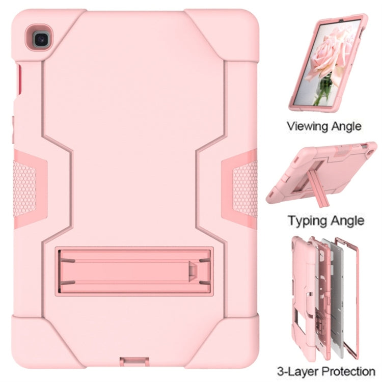 For Galaxy Tab S5e T720 Contrast Color Silicone + PC Combination Case with Holder