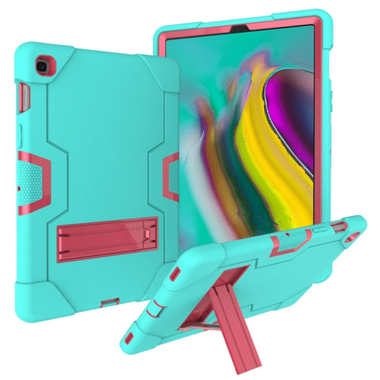 For Galaxy Tab S5e T720 Contrast Color Silicone + PC Combination Case with Holder