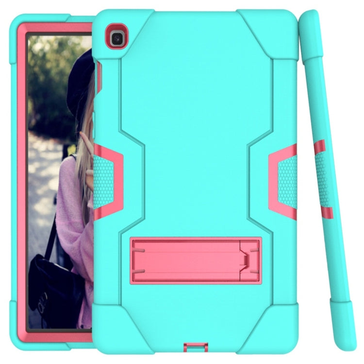 For Galaxy Tab S5e T720 Contrast Color Silicone + PC Combination Case with Holder