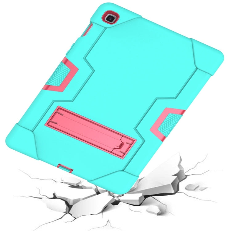 For Galaxy Tab S5e T720 Contrast Color Silicone + PC Combination Case with Holder