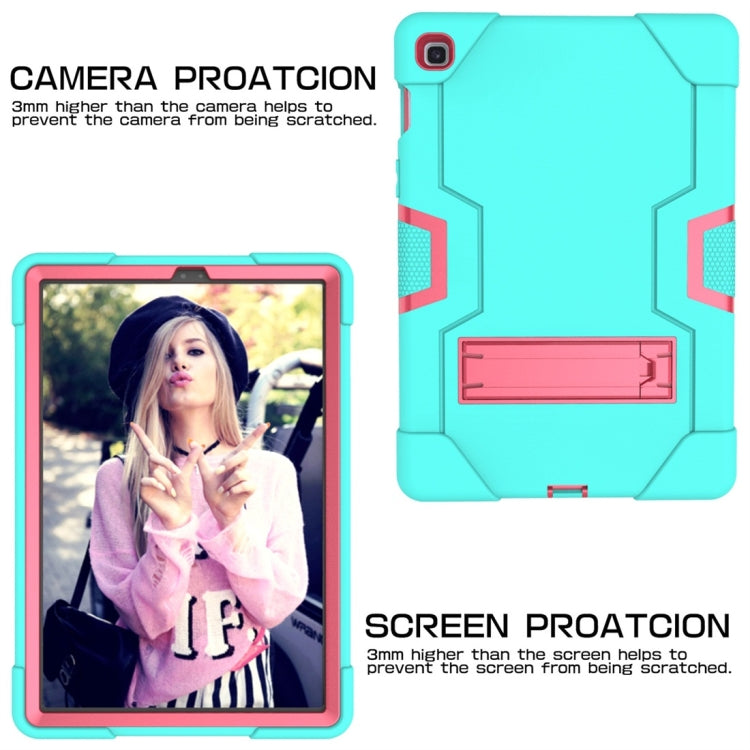 For Galaxy Tab S5e T720 Contrast Color Silicone + PC Combination Case with Holder