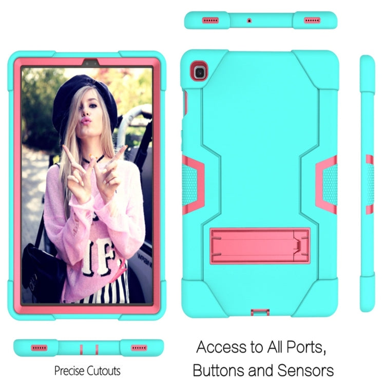 For Galaxy Tab S5e T720 Contrast Color Silicone + PC Combination Case with Holder