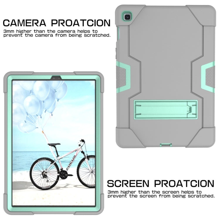 For Galaxy Tab S5e T720 Contrast Color Silicone + PC Combination Case with Holder