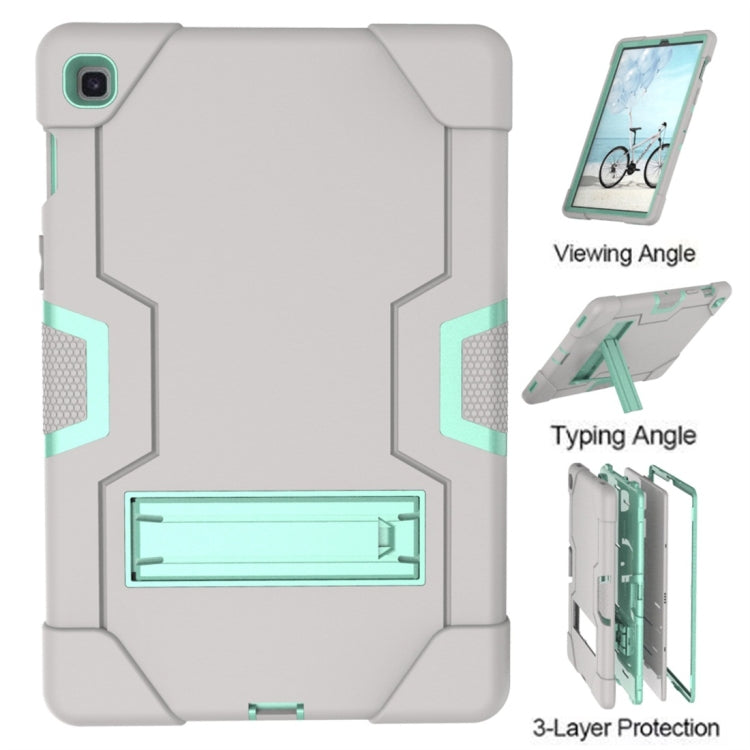 For Galaxy Tab S5e T720 Contrast Color Silicone + PC Combination Case with Holder