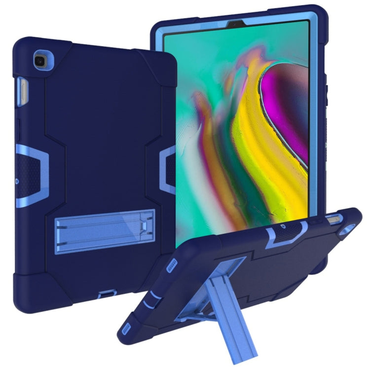 For Galaxy Tab S5e T720 Contrast Color Silicone + PC Combination Case with Holder