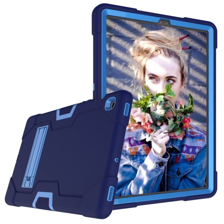 For Galaxy Tab S5e T720 Contrast Color Silicone + PC Combination Case with Holder