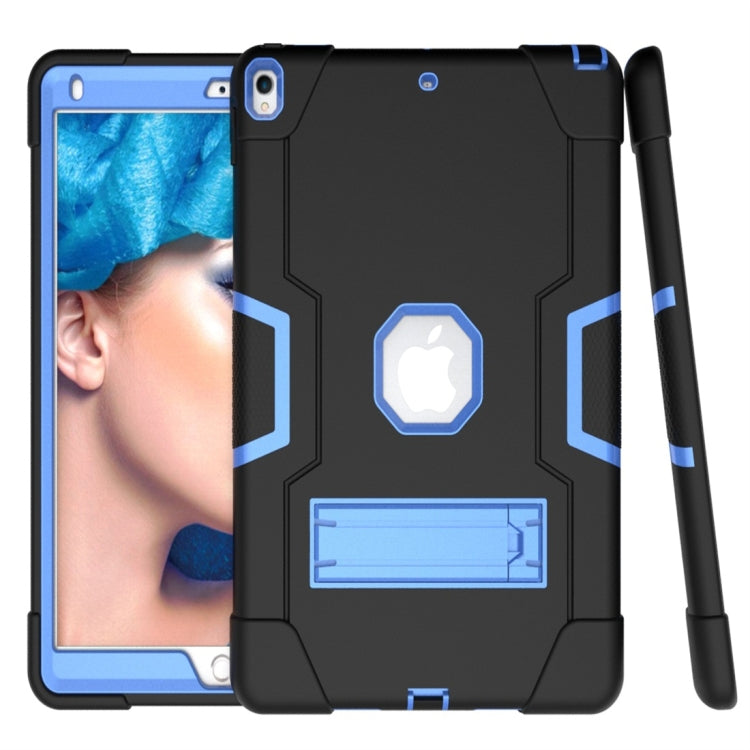 For iPad 10.5 Contrast Color Silicone + PC Combination Case with Holder