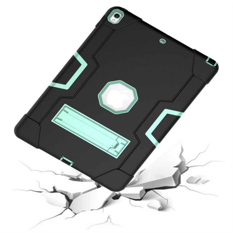 For iPad 10.5 Contrast Color Silicone + PC Combination Case with Holder