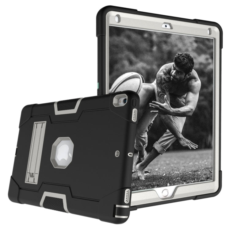 For iPad 10.5 Contrast Color Silicone + PC Combination Case with Holder