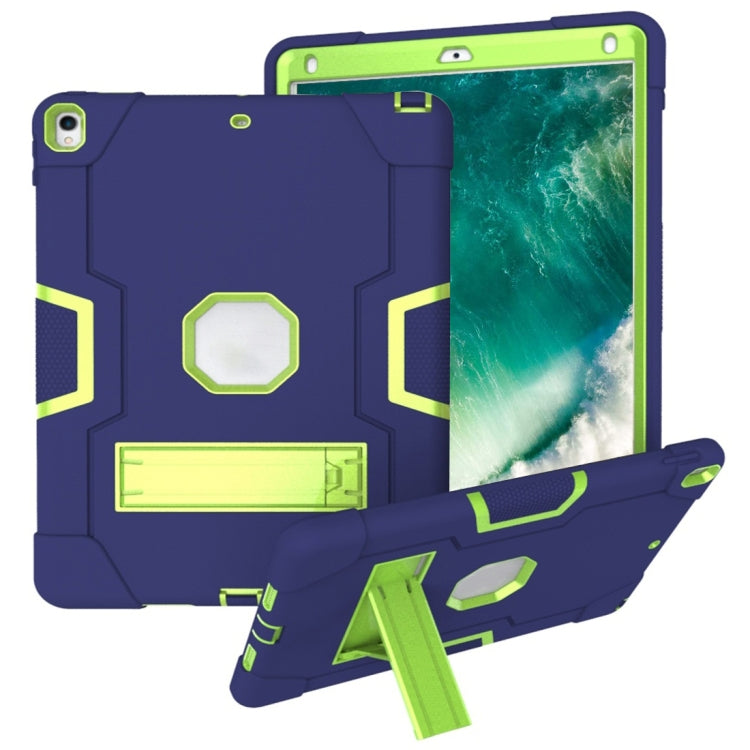 For iPad 10.5 Contrast Color Silicone + PC Combination Case with Holder