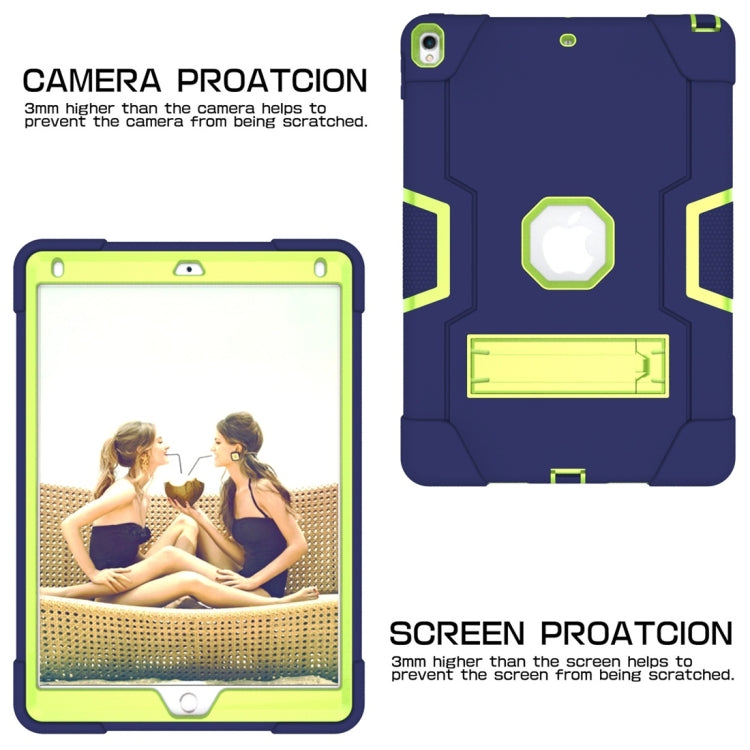 For iPad 10.5 Contrast Color Silicone + PC Combination Case with Holder