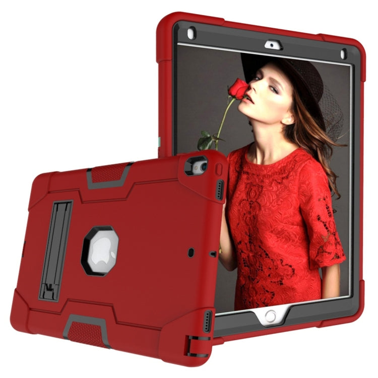 For iPad 10.5 Contrast Color Silicone + PC Combination Case with Holder