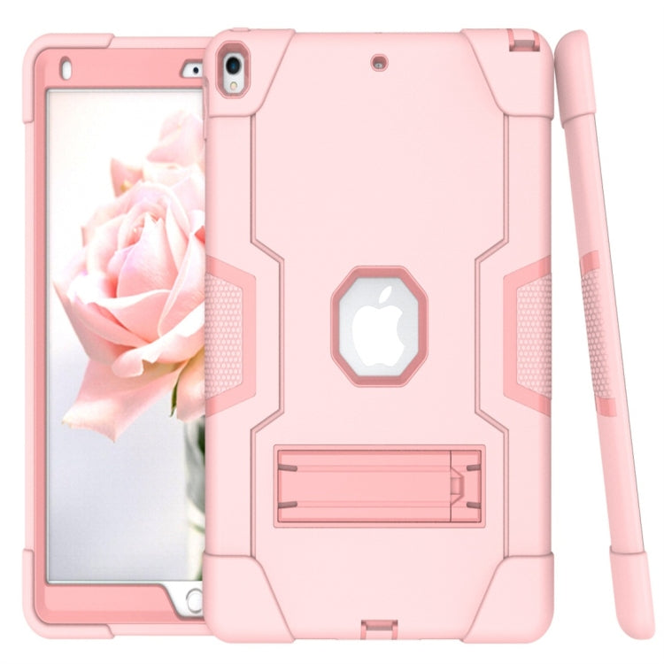 For iPad 10.5 Contrast Color Silicone + PC Combination Case with Holder