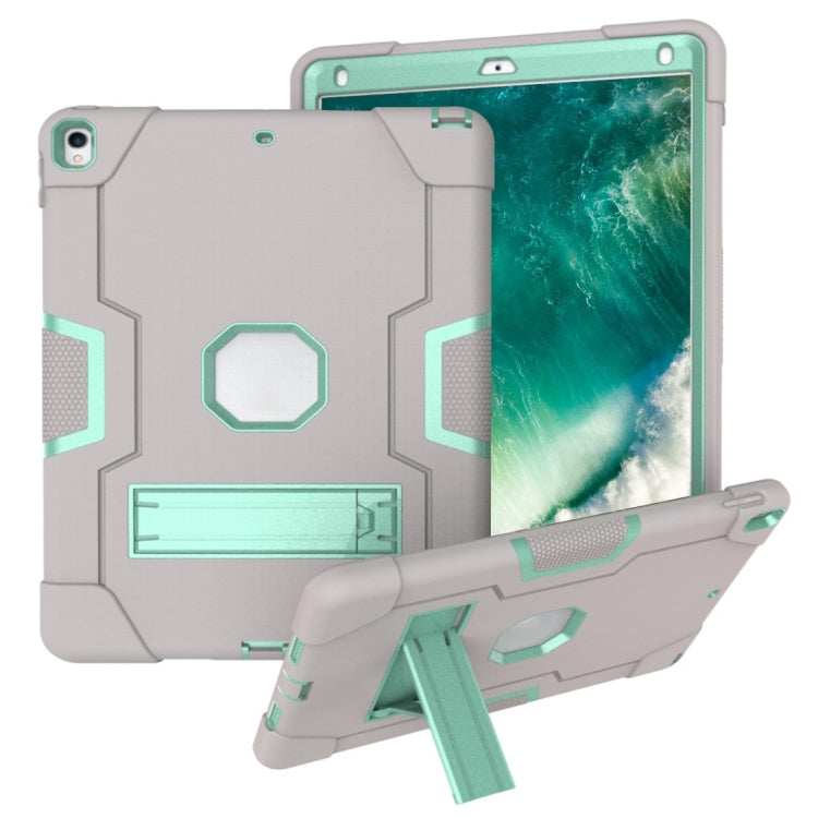 For iPad 10.5 Contrast Color Silicone + PC Combination Case with Holder