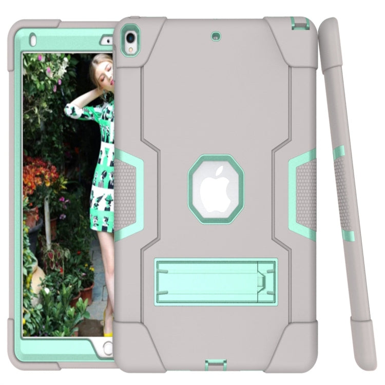 For iPad 10.5 Contrast Color Silicone + PC Combination Case with Holder