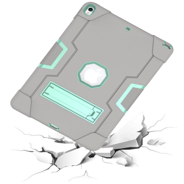 For iPad 10.5 Contrast Color Silicone + PC Combination Case with Holder