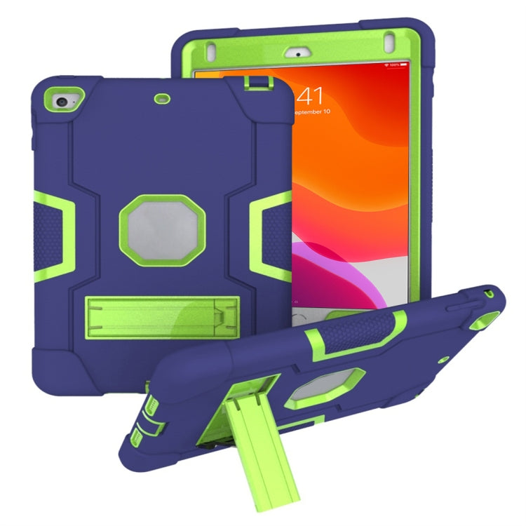 For iPad Mini 5 / 4 Contrast Color Silicone + PC Combination Case with Holder
