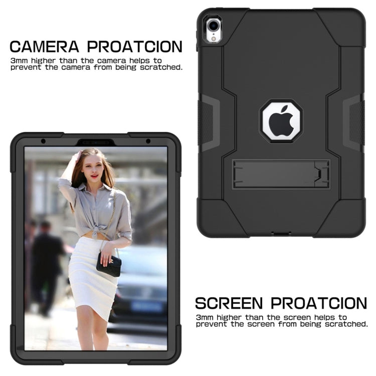 For iPad Pro 11 Contrast Color Silicone + PC Combination Case with Holder