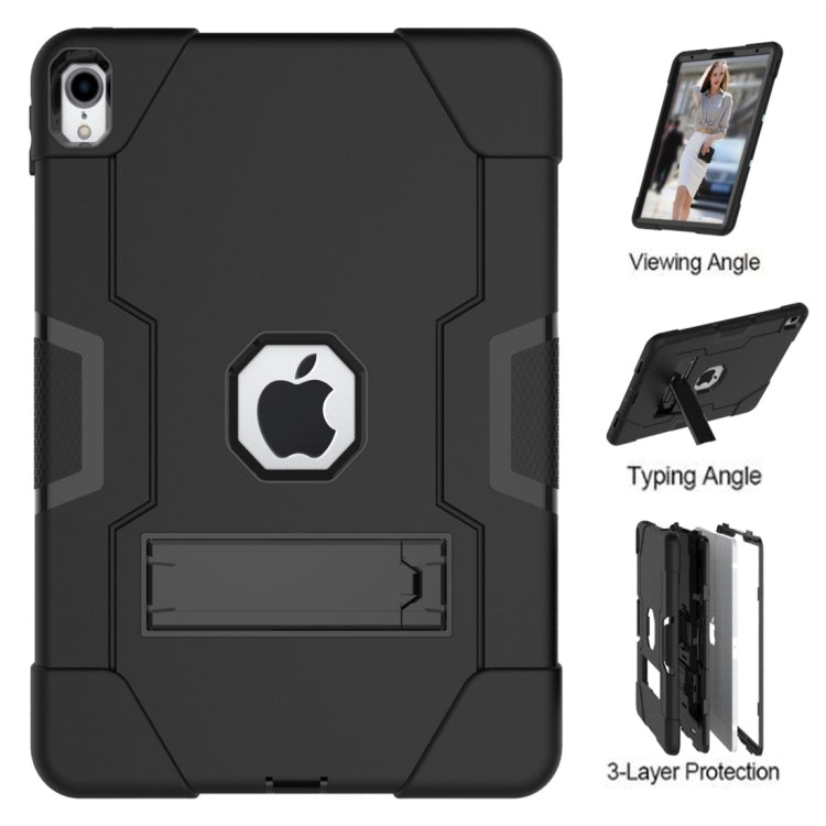 For iPad Pro 11 Contrast Color Silicone + PC Combination Case with Holder