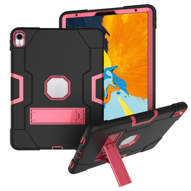 For iPad Pro 11 Contrast Color Silicone + PC Combination Case with Holder