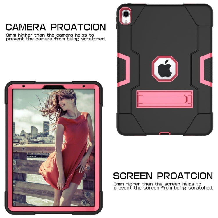 For iPad Pro 11 Contrast Color Silicone + PC Combination Case with Holder