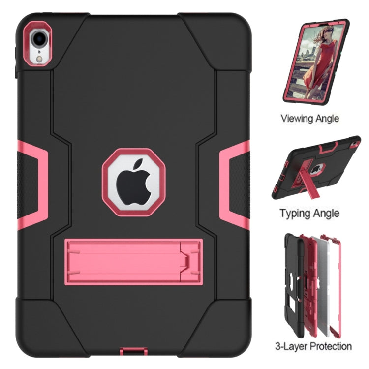 For iPad Pro 11 Contrast Color Silicone + PC Combination Case with Holder