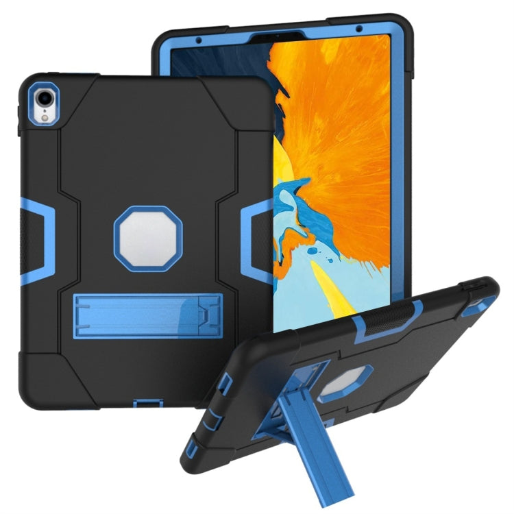 For iPad Pro 11 Contrast Color Silicone + PC Combination Case with Holder