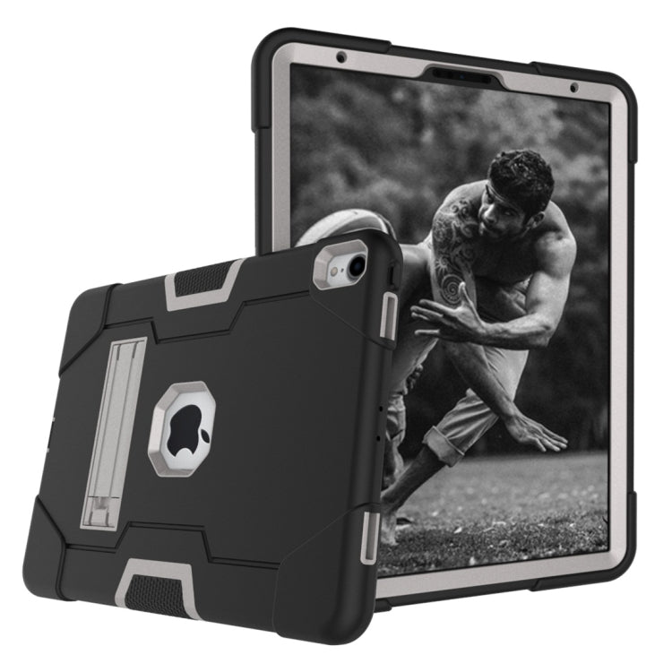 For iPad Pro 11 Contrast Color Silicone + PC Combination Case with Holder