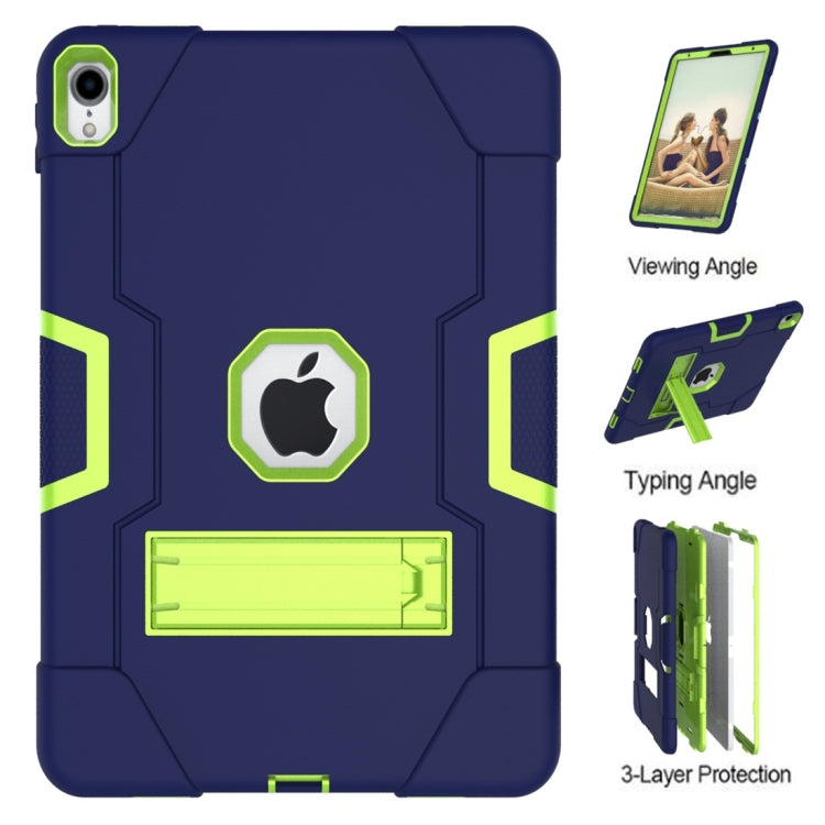 For iPad Pro 11 Contrast Color Silicone + PC Combination Case with Holder