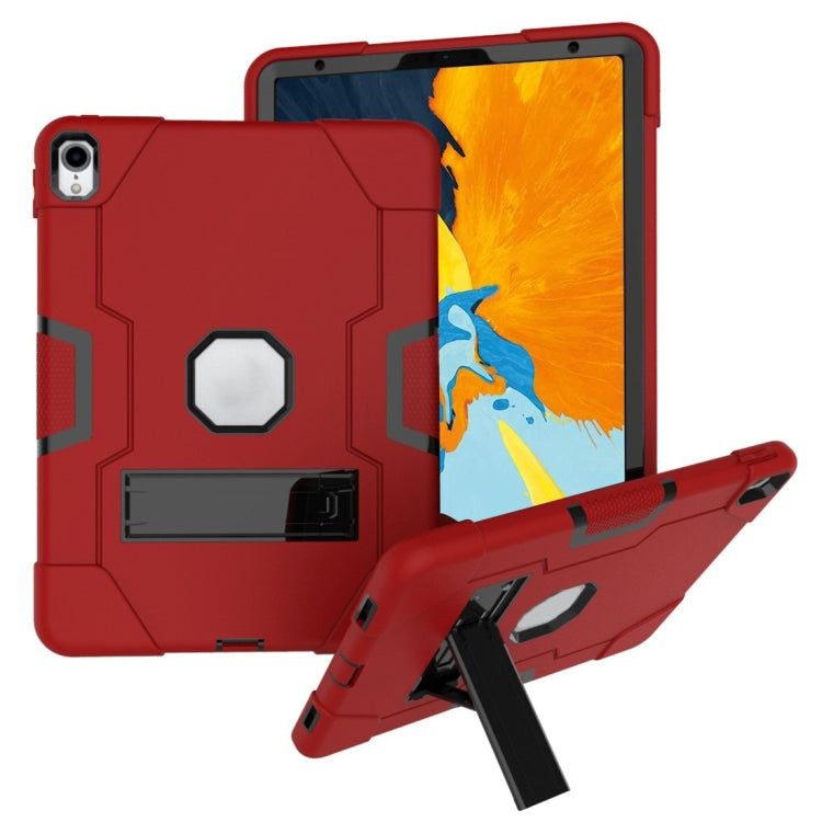 For iPad Pro 11 Contrast Color Silicone + PC Combination Case with Holder