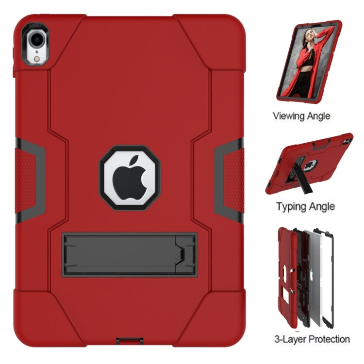For iPad Pro 11 Contrast Color Silicone + PC Combination Case with Holder