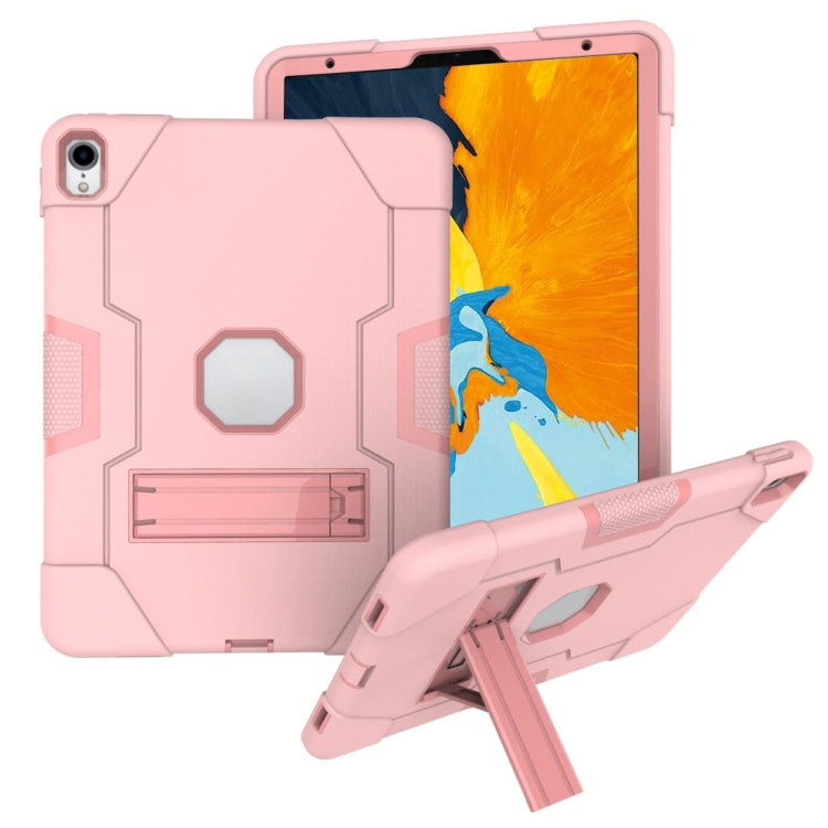 For iPad Pro 11 Contrast Color Silicone + PC Combination Case with Holder