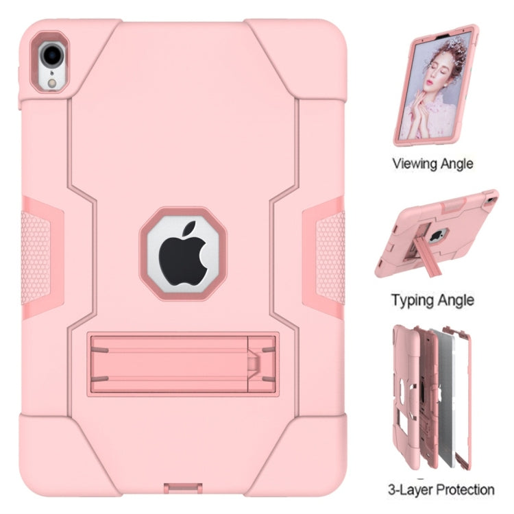 For iPad Pro 11 Contrast Color Silicone + PC Combination Case with Holder