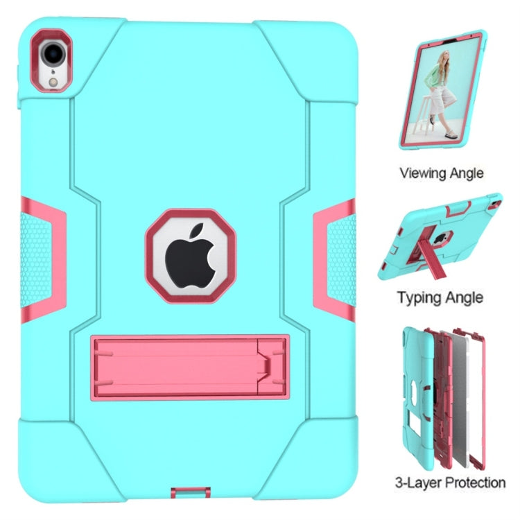 For iPad Pro 11 Contrast Color Silicone + PC Combination Case with Holder