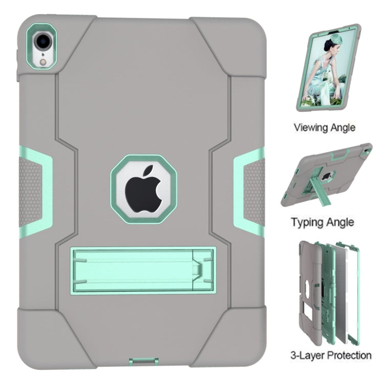 For iPad Pro 11 Contrast Color Silicone + PC Combination Case with Holder
