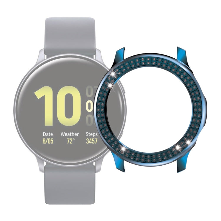 For Samsung Galaxy Watch Active2 44mm PC Double Row Diamond Watch Case