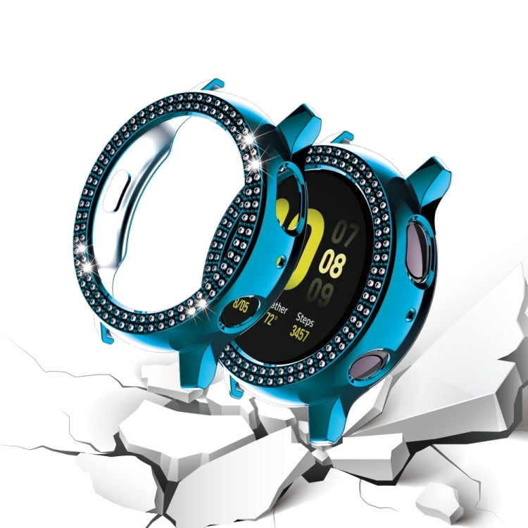 For Samsung Galaxy Watch Active2 44mm PC Double Row Diamond Watch Case