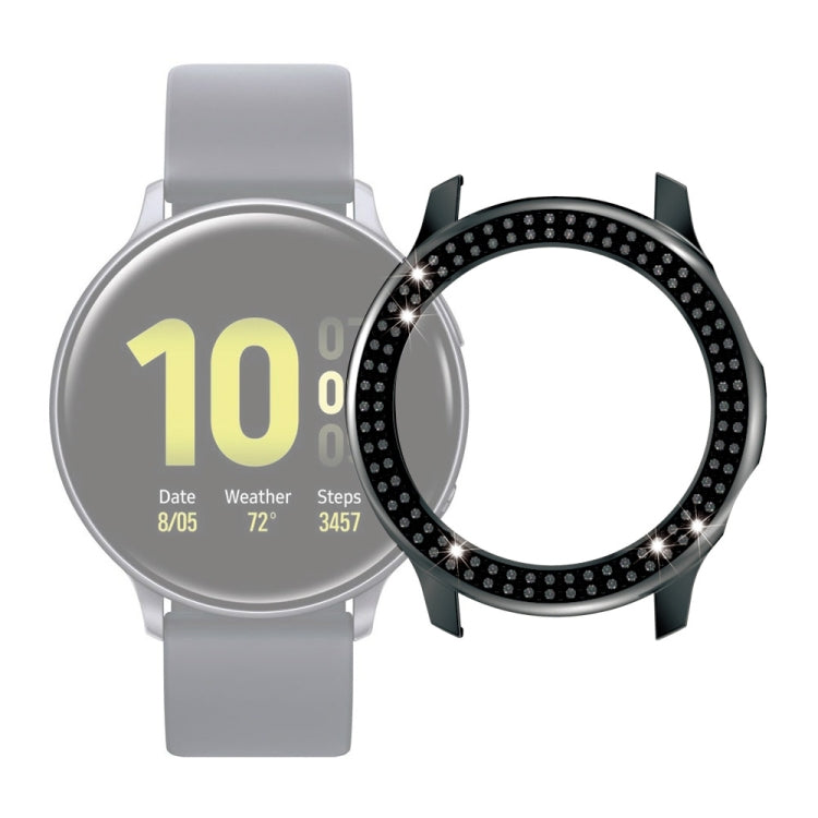 For Samsung Galaxy Watch Active2 44mm PC Double Row Diamond Watch Case