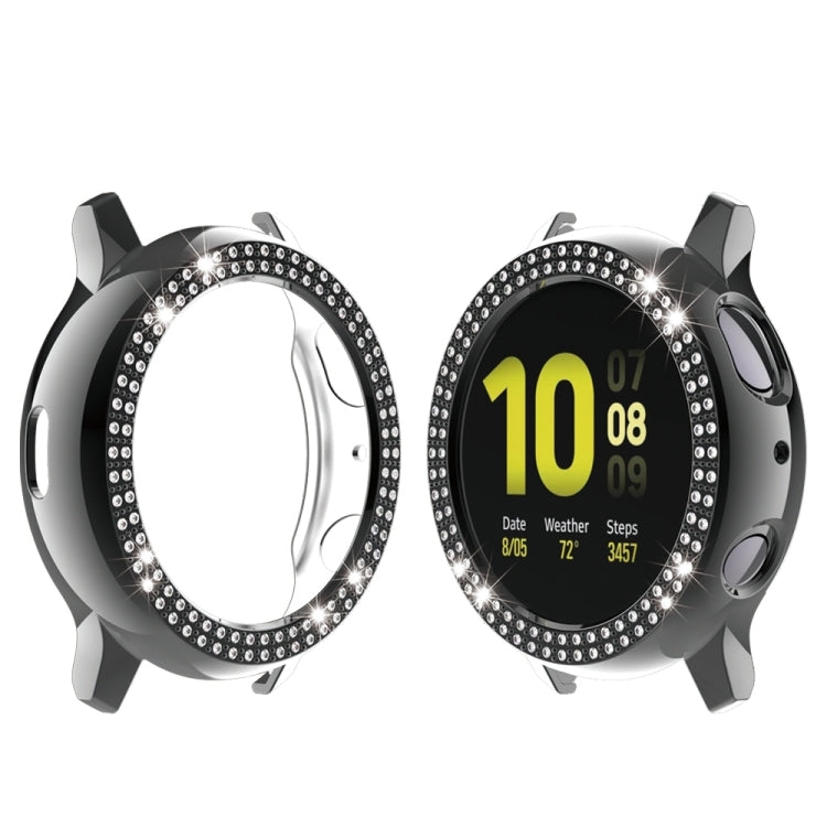 For Samsung Galaxy Watch Active2 44mm PC Double Row Diamond Watch Case