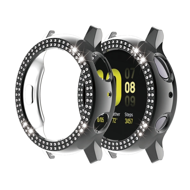 For Samsung Galaxy Watch Active2 44mm PC Double Row Diamond Watch Case