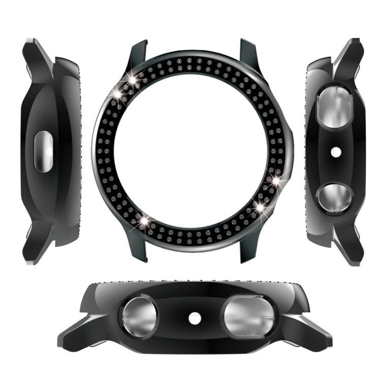 For Samsung Galaxy Watch Active2 44mm PC Double Row Diamond Watch Case