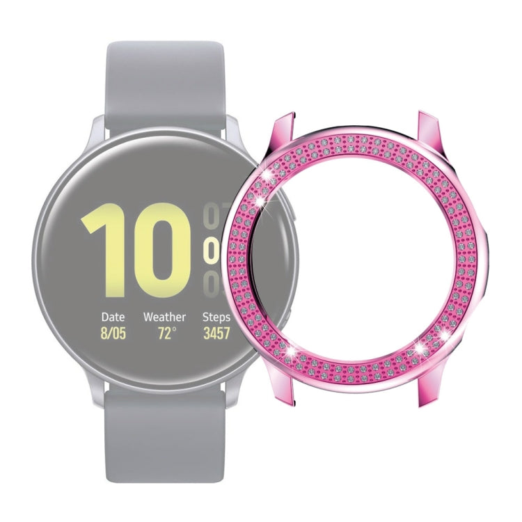 For Samsung Galaxy Watch Active2 44mm PC Double Row Diamond Watch Case